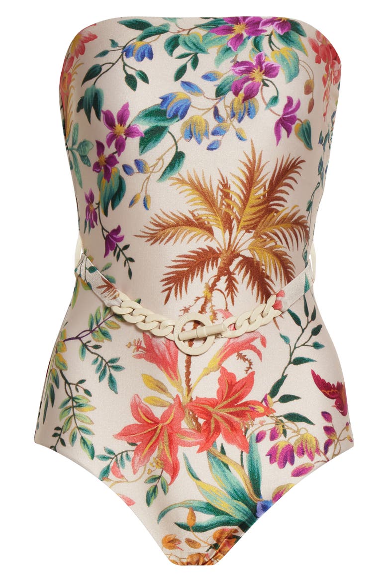 Tropicana Floral One-Piece Swimsuit, Alternate, color, CREAM FLORAL