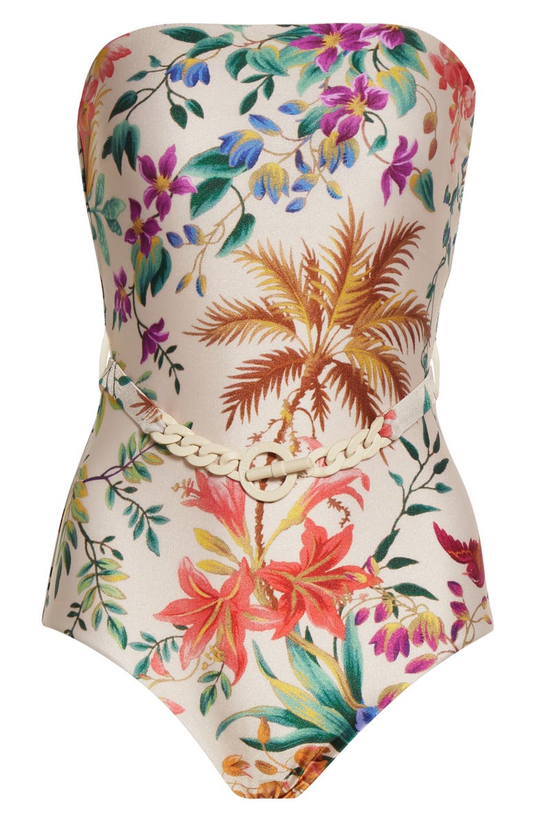 Zimmermann Tropicana Floral One-Piece Swimsuit, Alternate, color, 