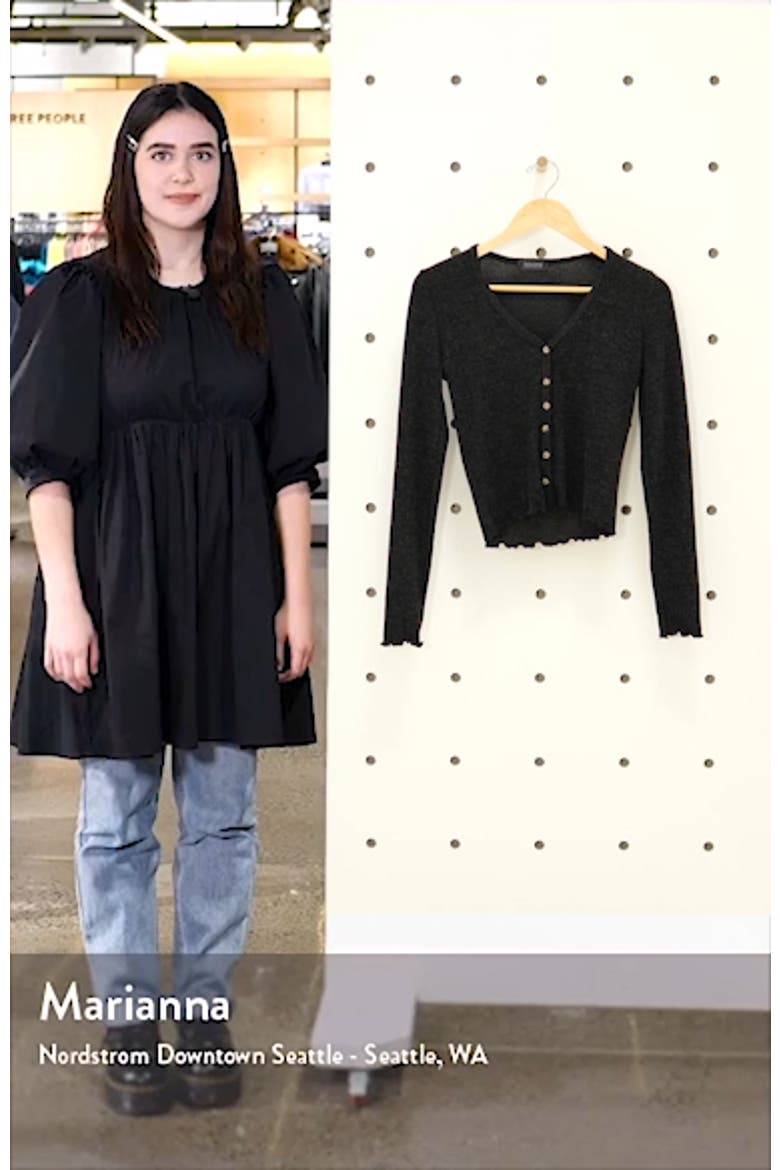 Crop Lettuce Edge Cardigan video