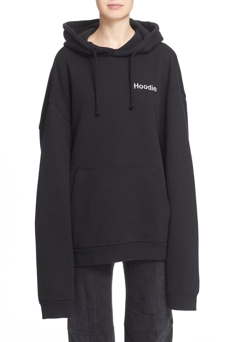 Oversize Hoodie, Main, color, BLACK