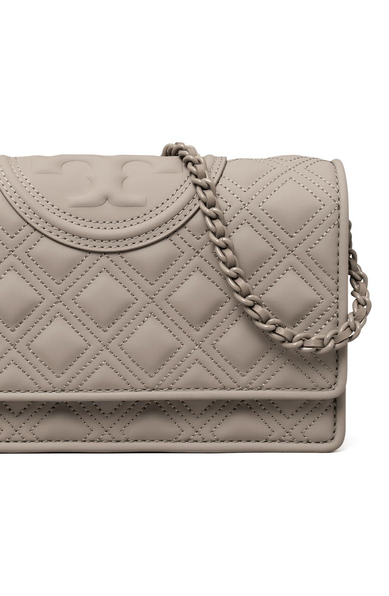 Tory Burch Fleming Matte Wallet on a Chain, Alternate, color,