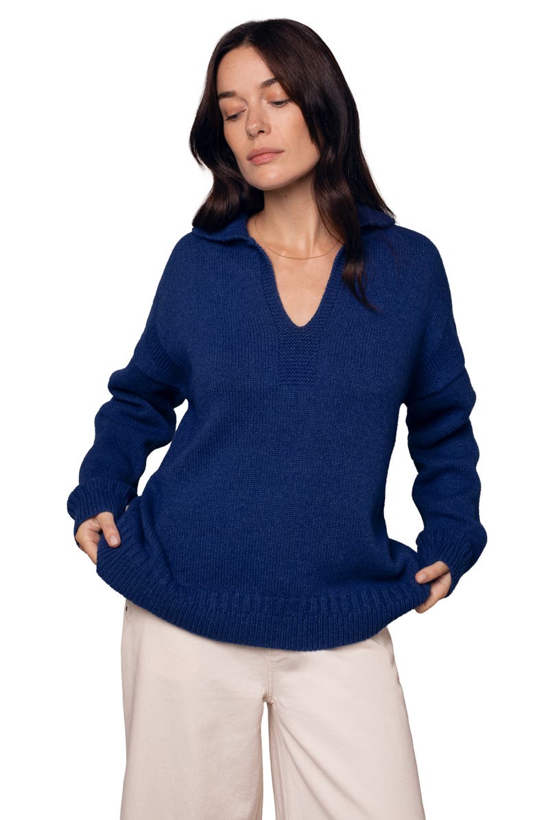 Celtic & Co. Smock Sweater, Alternate, color, Blue Ink