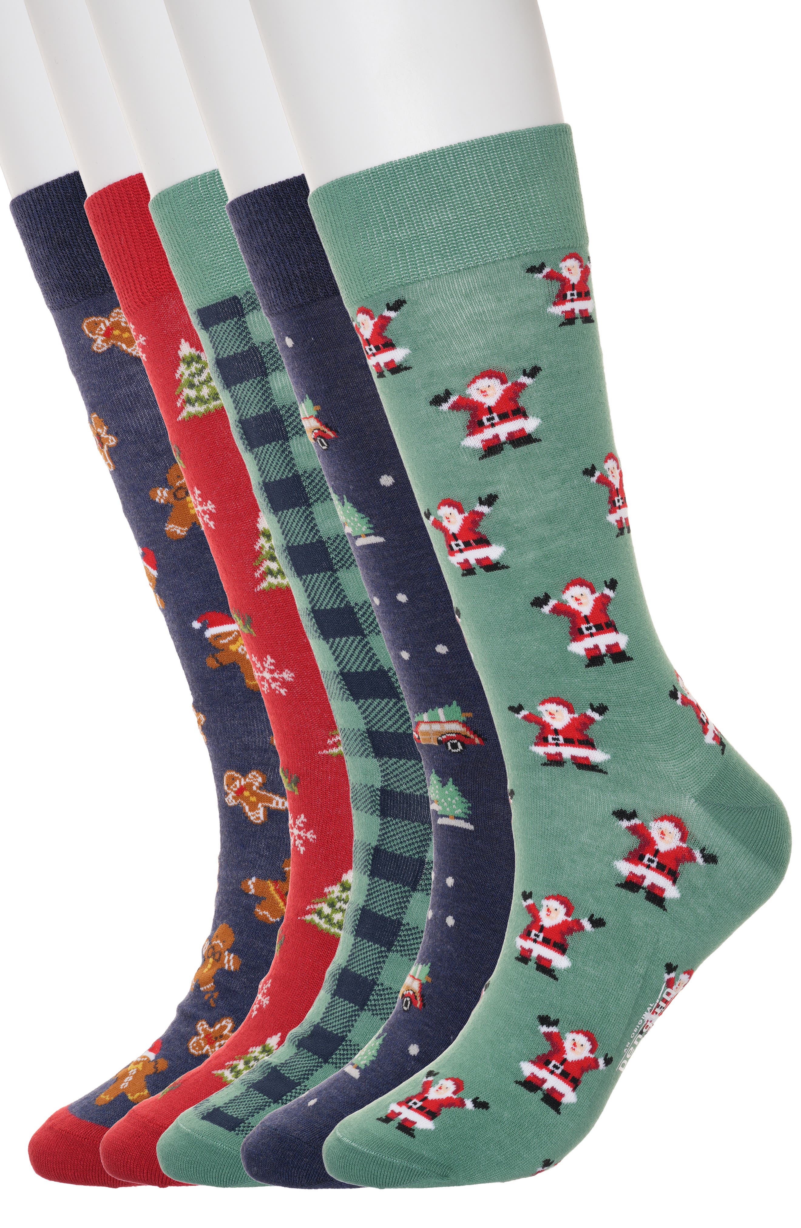 Original Penguin 5-Pack Holiday Gingerbread Folk Crew Socks