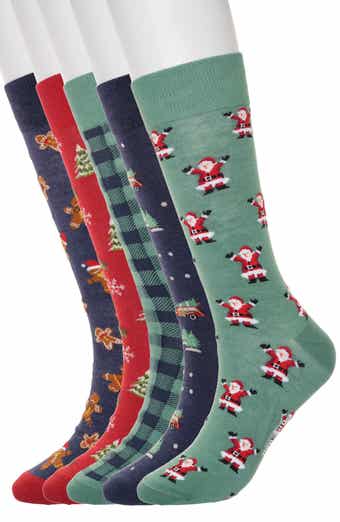 Original Penguin 5-Pack Holiday Gingerbread Folk Crew Socks
