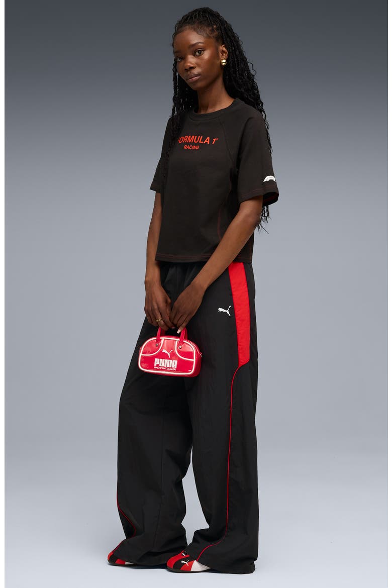 Formula 1® Woven Nylon Wide Leg Pants, Alternate, color, PUMA BLACK