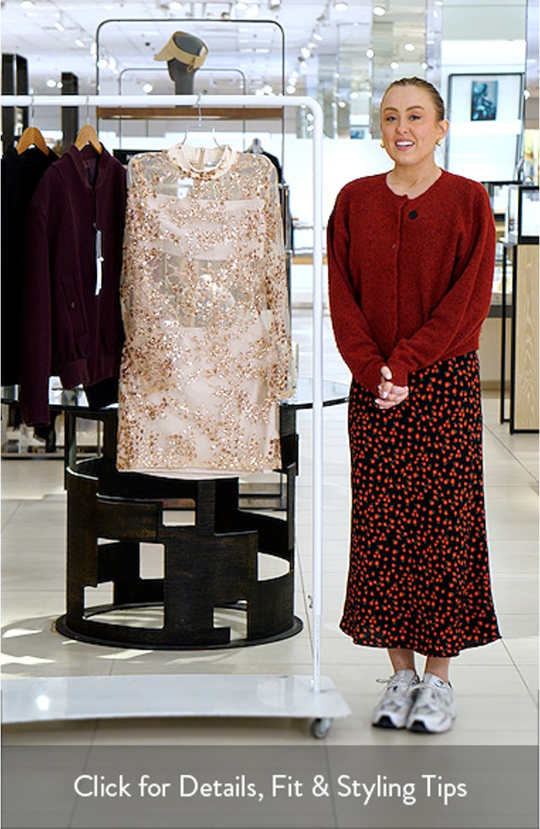 Long Sleeve Sequin Minidress, sales video thumbnail