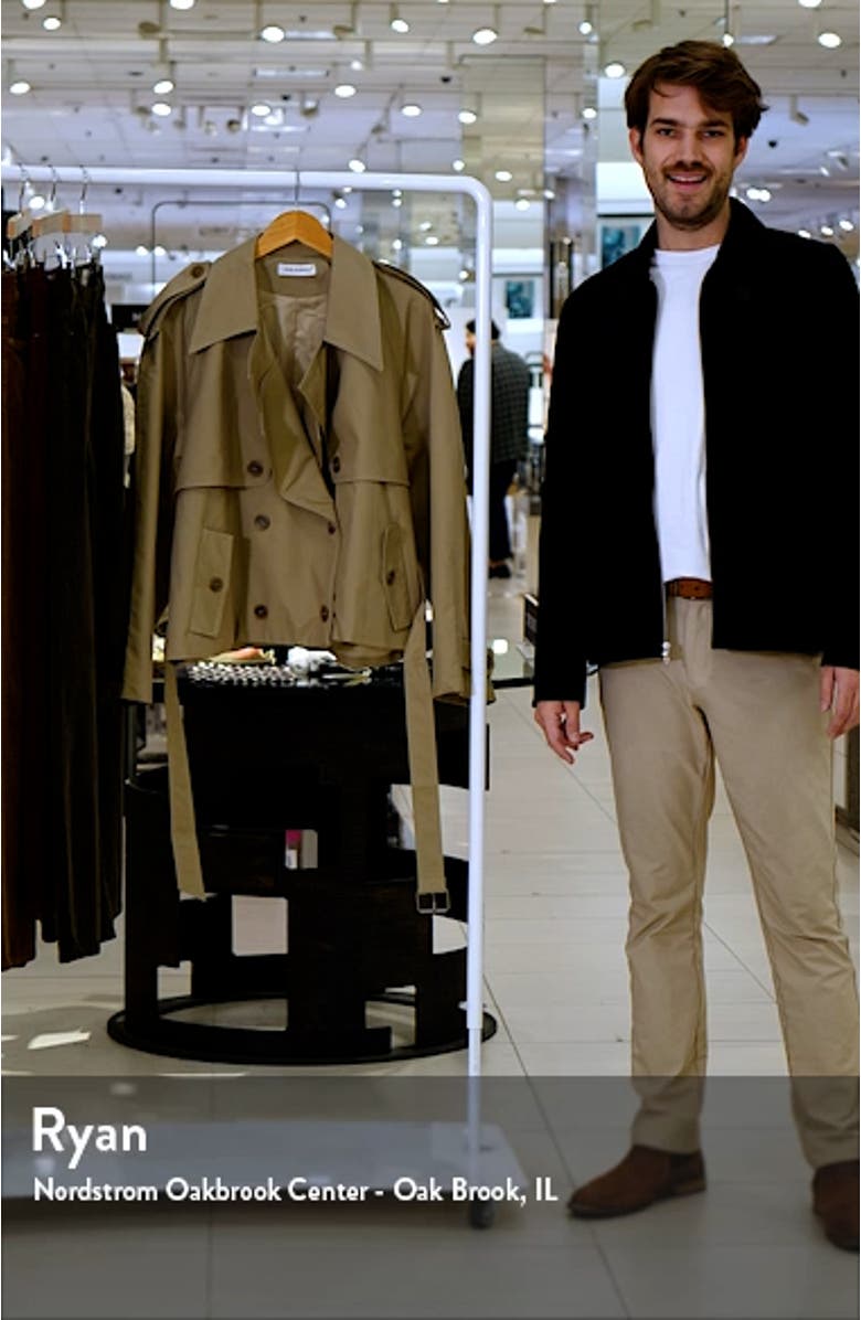 Oversize Crop Cotton Blend Trench Jacket, sales video thumbnail