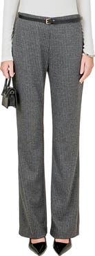 Endless Rose Stripe Stretch Knit Flare Pants