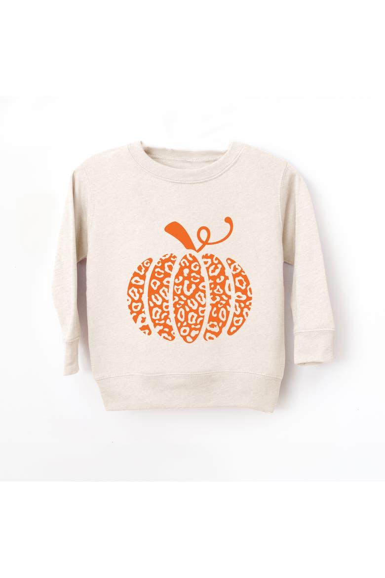 Leopard Pumpkin Sweatshirt Toddler, Main, color, Natural