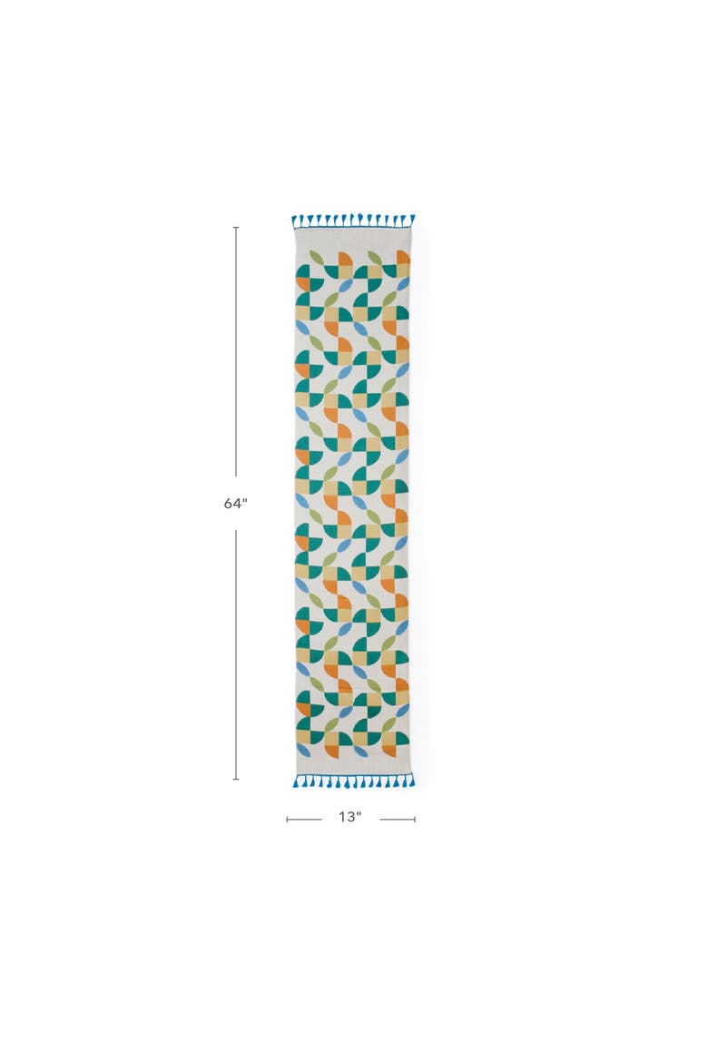 Abstract Petal Decorative Runner, Alternate, color, Multicolored