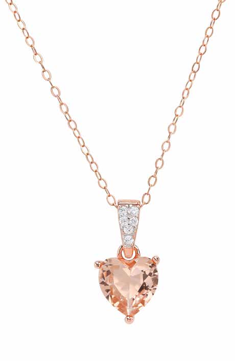 Heart-Cut Cubic Zirconia Pendant Necklace