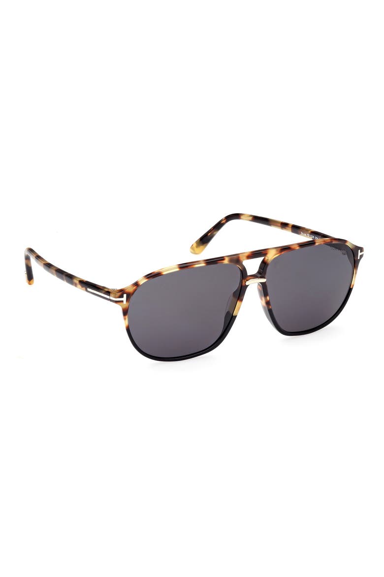Bruce 61mm Navigator Sunglasses, Alternate, color, BLACK/OTHER / SMOKE