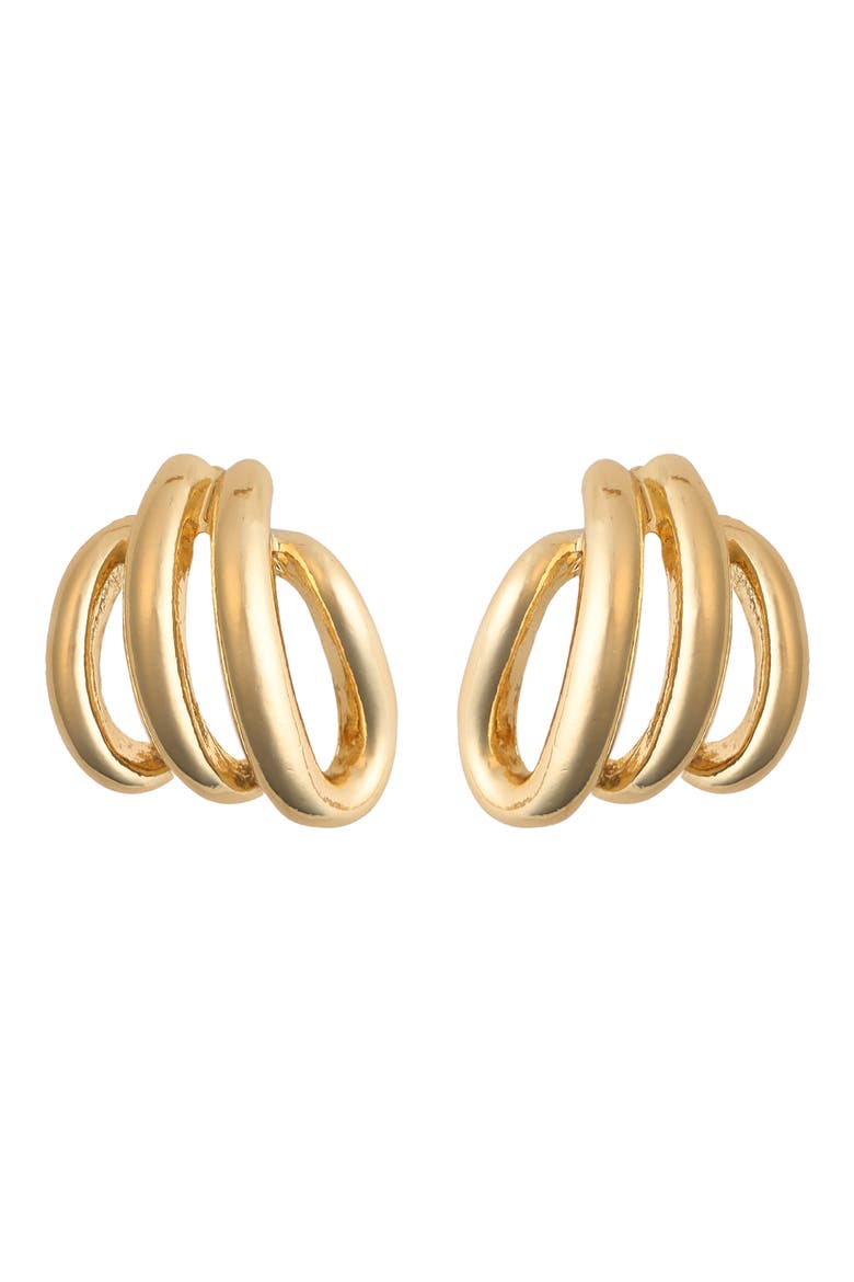 Open Bar Hoop Earrings, Main, color, GOLD