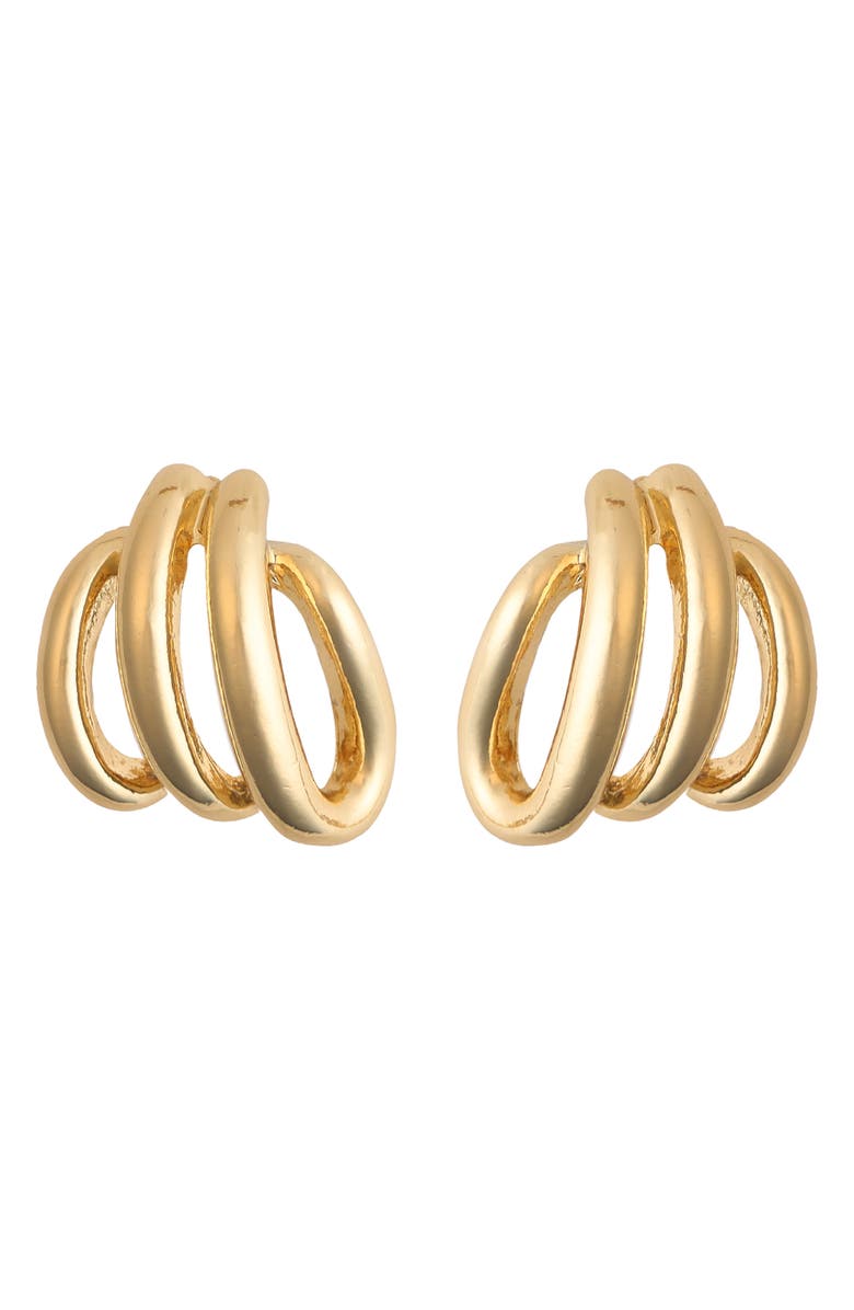 Panacea Open Bar Hoop Earrings, Main, color, Gold