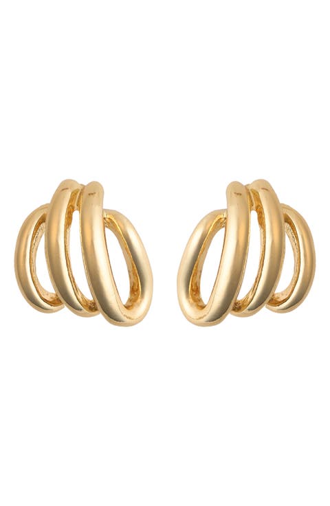 Open Bar Hoop Earrings