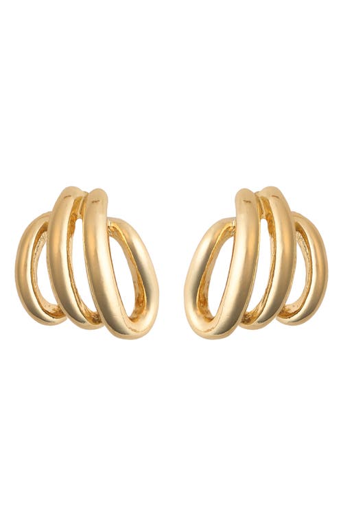 Panacea Open Bar Hoop Earrings In Gold