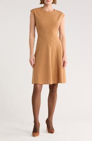 Calvin Klein Cap Sleeve A-Line Dress