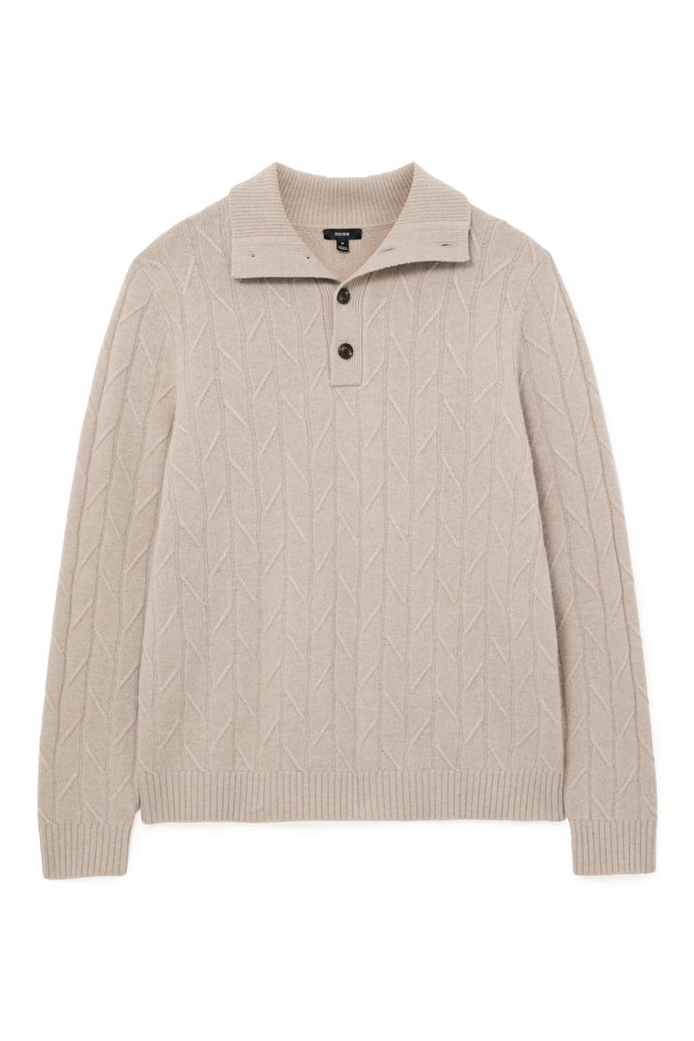 Littleton Wool Cable Knit Sweater, Alternate, color, OATMEAL
