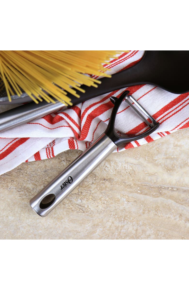 OSTER Baldwyn Kitchen Peeler with Stainless Steel Handle, Alternate, color, Black