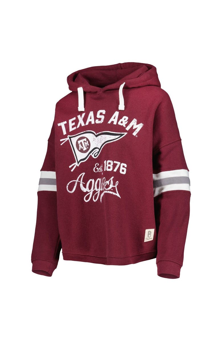 PRESSBOX Women's Pressbox Maroon Texas A&M Aggies Super Pennant Pullover Hoodie, Alternate, color, 
