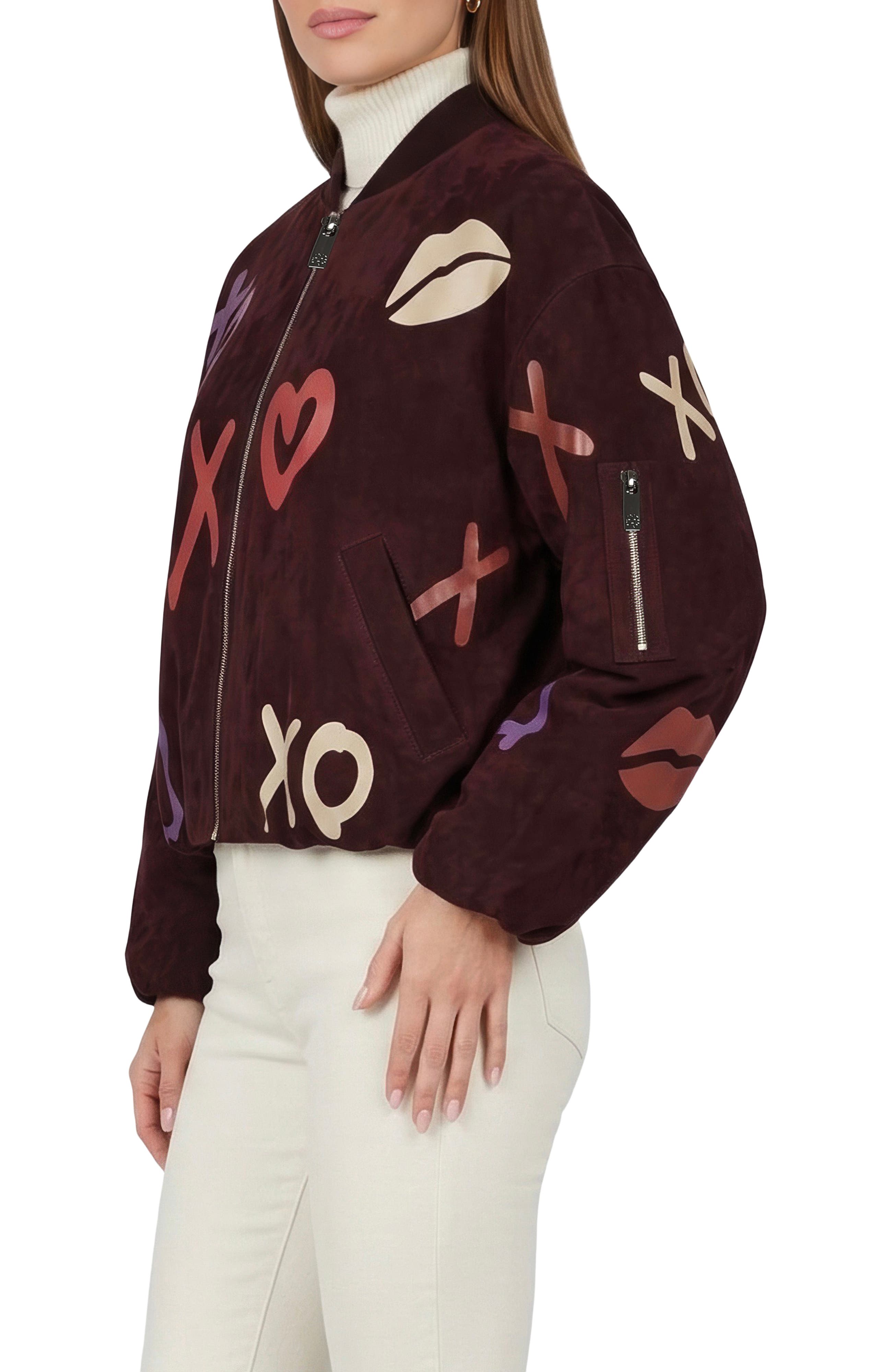 Genuine Metis Suede Bomber Zip Jacket - image 2