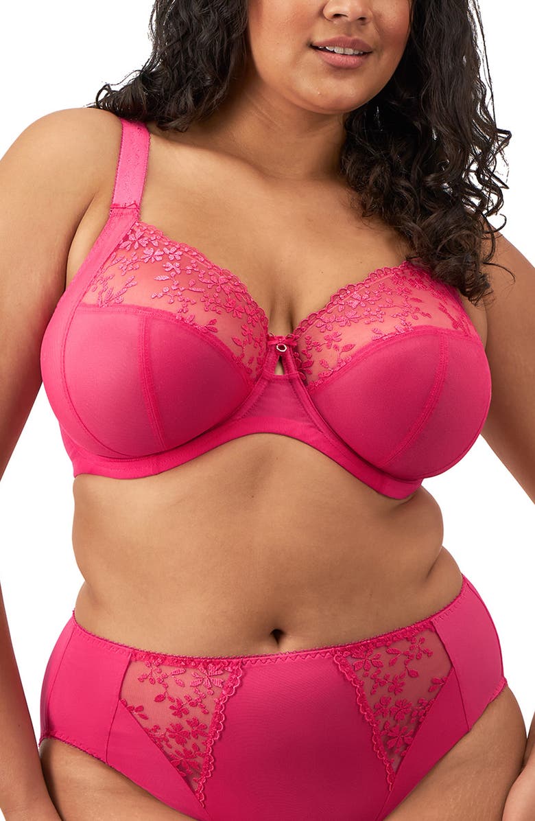 Elomi Zarla Full Figure Underwire Bra, Main, color, Love Potion