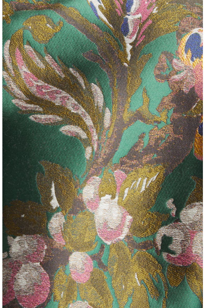 Floral Jacquard Blazer, Alternate, color, MULTICOL ON GREEN BASE