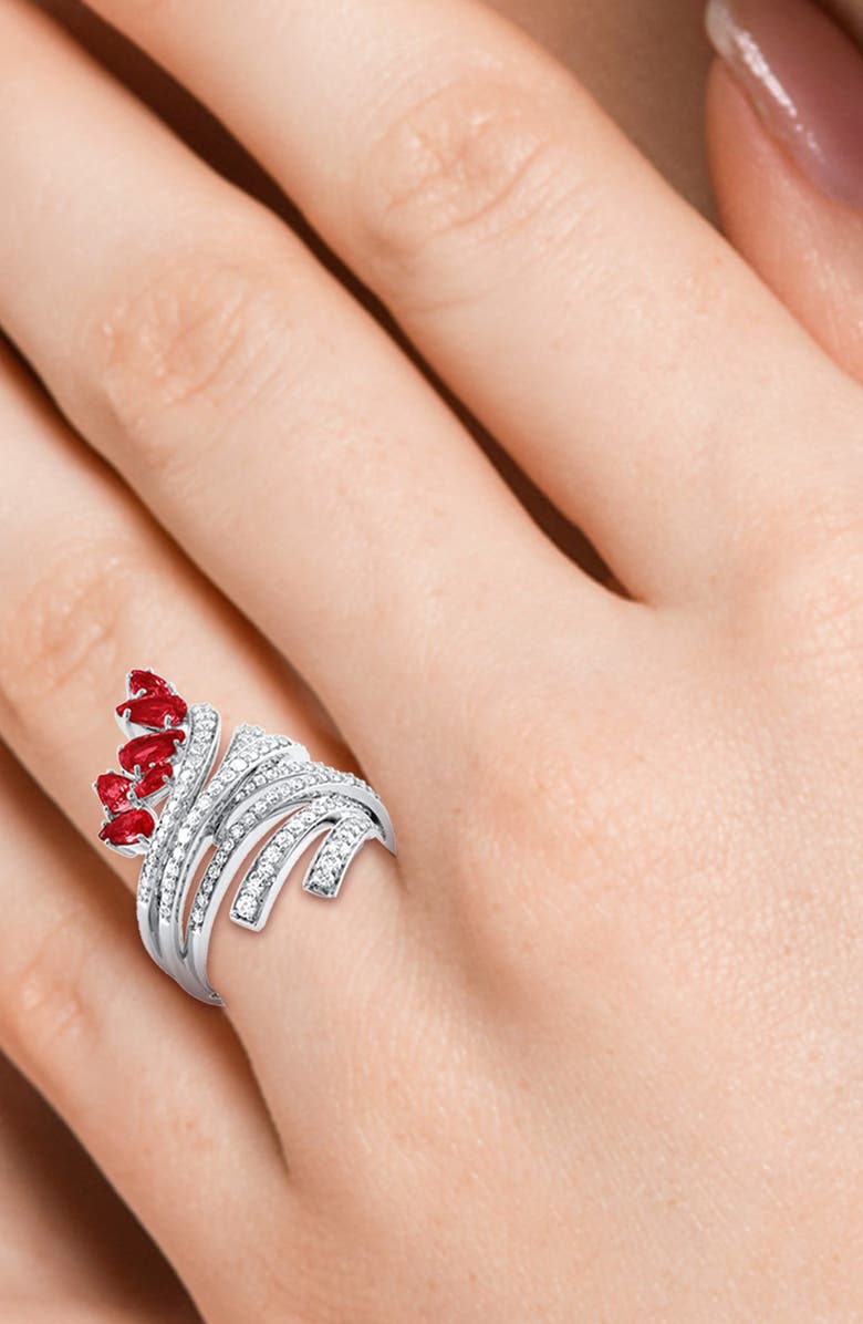 Hueb Mirage Diamond & Ruby Ring, Alternate, color, 