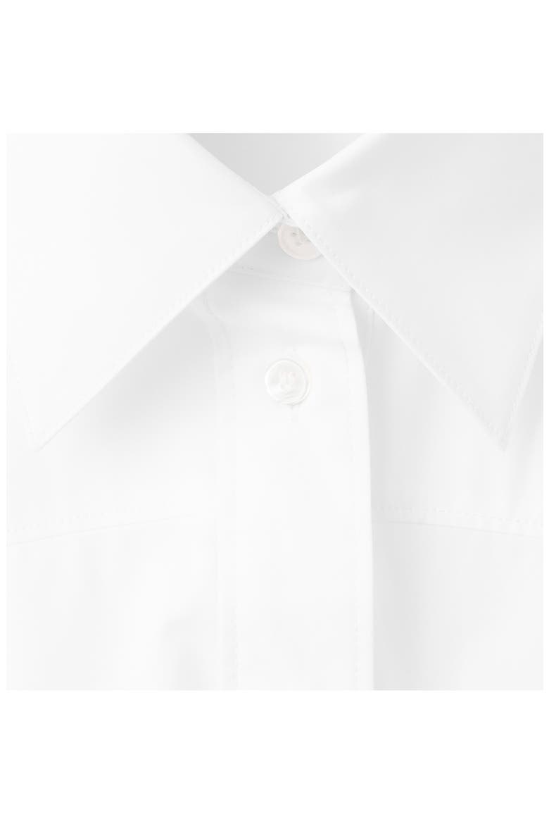 Starring Hailey Bieber Short Sleeve Cotton Poplin Button-Up Shirt, Alternate, color, OFF WHITE