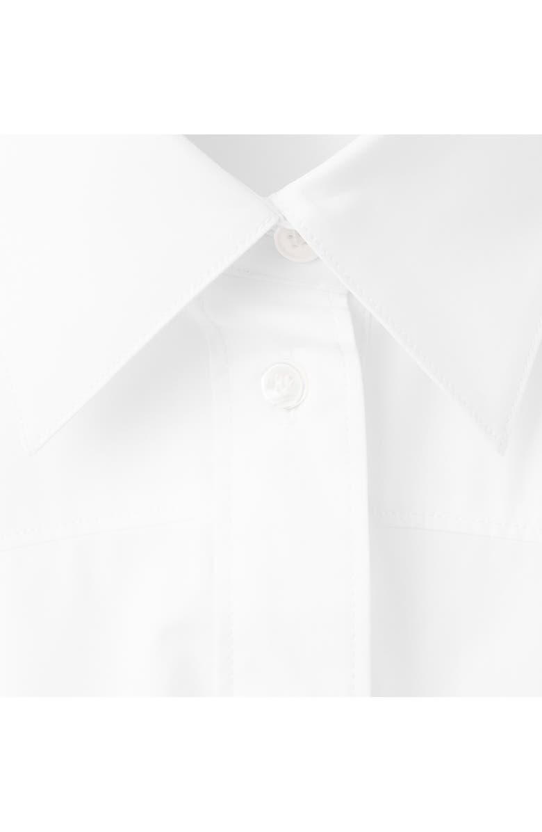 MANGO Starring Hailey Bieber Short Sleeve Cotton Poplin Button-Up Shirt, Alternate, color, Off White