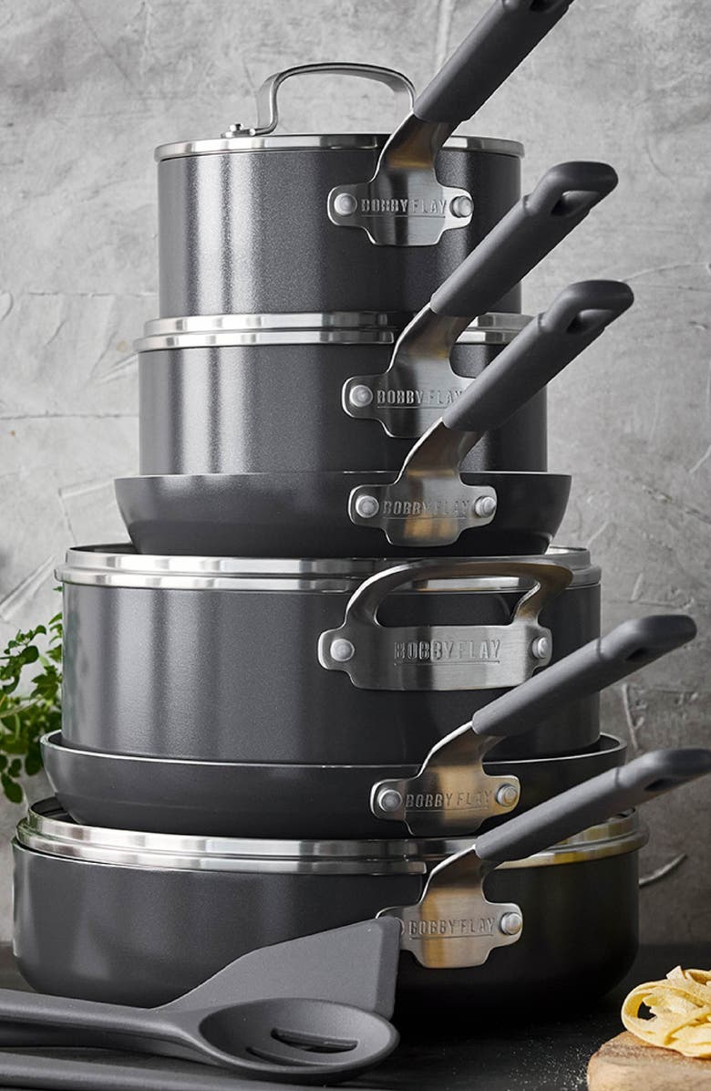 GreenPan x Bobby Flay Professional Ceramic Nonstick 13-Piece Cookware Set, Alternate, color, Graphite
