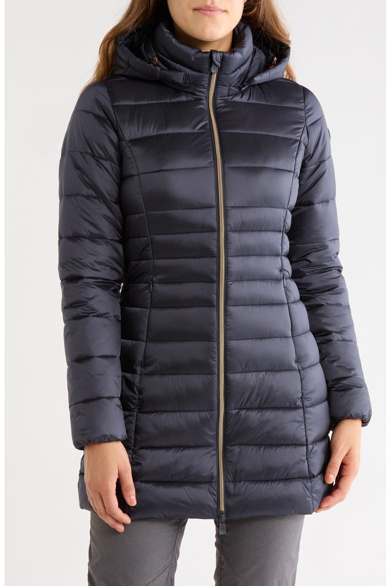 Rossella Packable Water Repellent Puffer Jacket, Main, color, BLUE BLACK