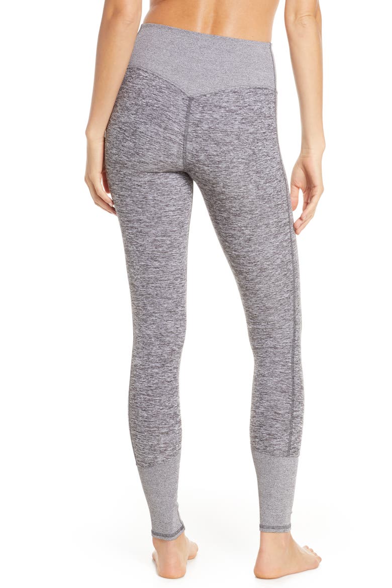 High Waist Lounge Leggings, Alternate, color, DOVE GREY HEATHER MLT