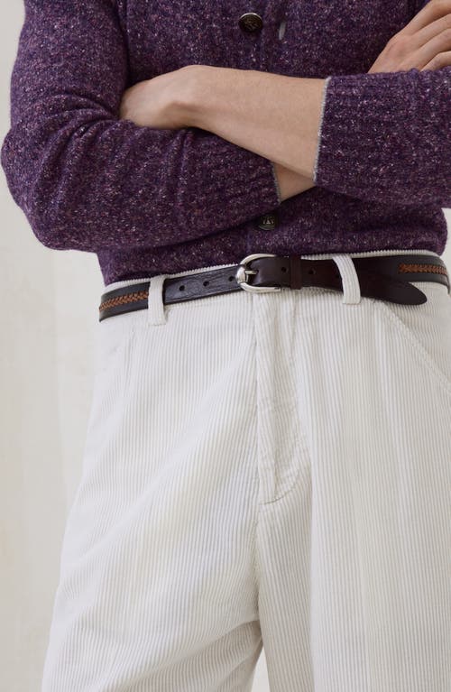 Brunello Cucinelli Cotton Corduroy Leisure Fit Trousers In White