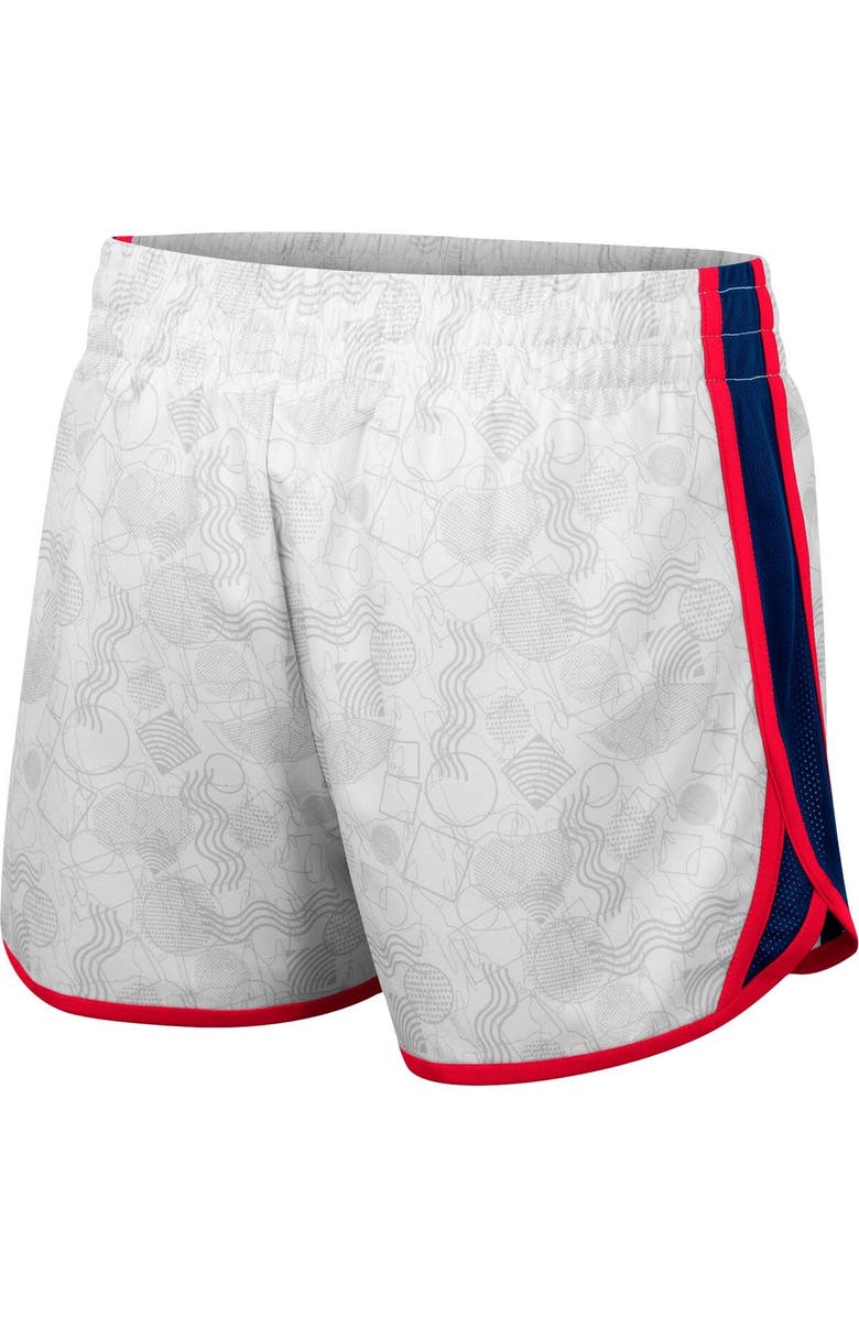 COLOSSEUM Women's Colosseum White Arizona Wildcats The Plastics Geo Print Shorts, Alternate, color,