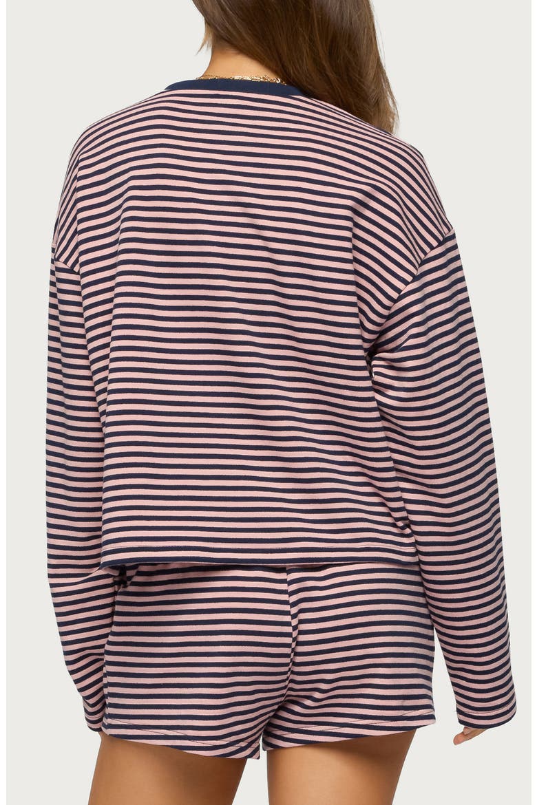 Jainee Stripe Long Sleeve Top, Alternate, color, NAVY-AND-PINK