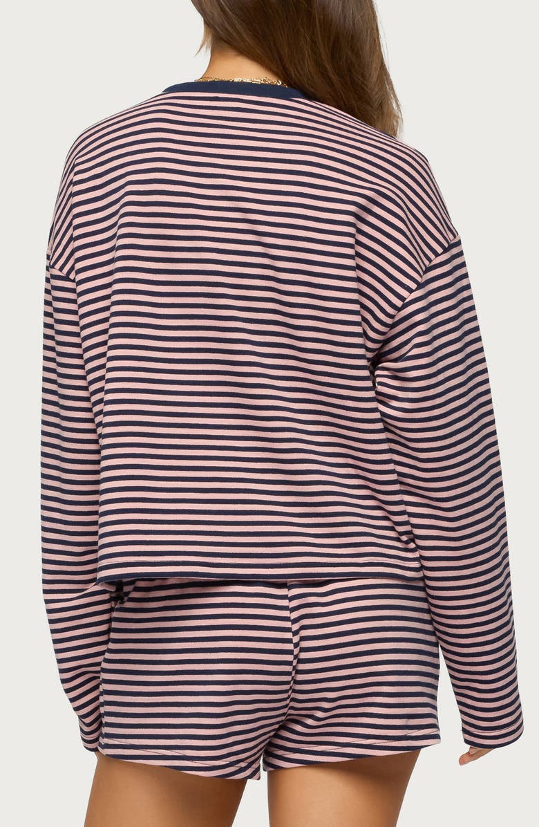 EDIKTED Jainee Stripe Long Sleeve Top, Alternate, color, 
