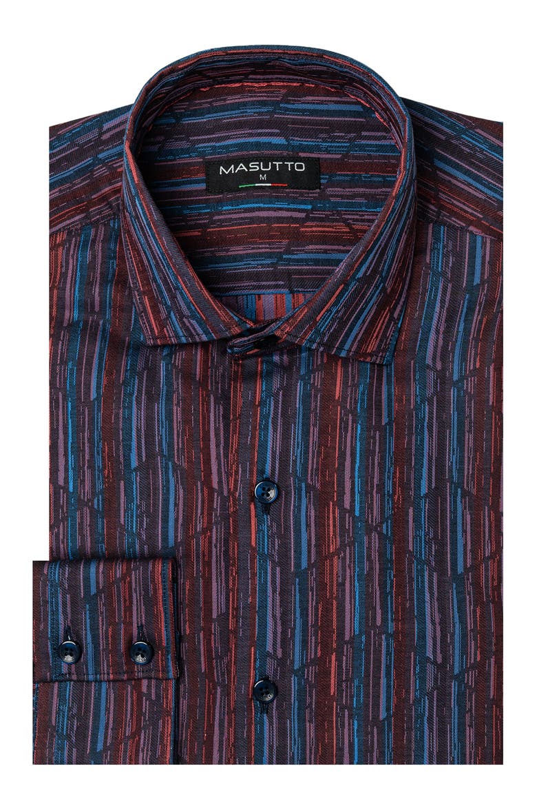 Fosco Jacquard Button-Up Long Sleeve Shirt, Main, color, Multicolor
