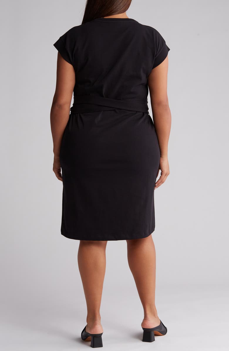 Vince Tie Waist Cotton Dress, Alternate, color,