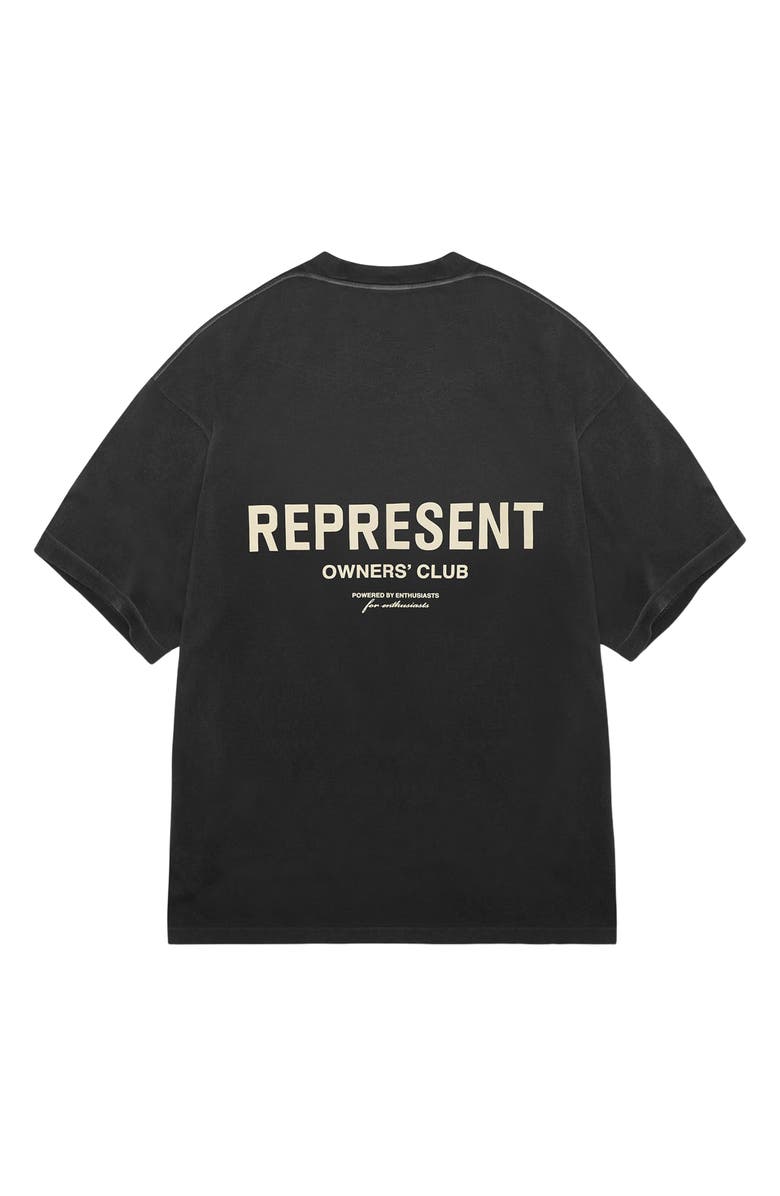 Represent Owners' Club Cotton Logo Graphic T-Shirt, Alternate, color, Aged Black