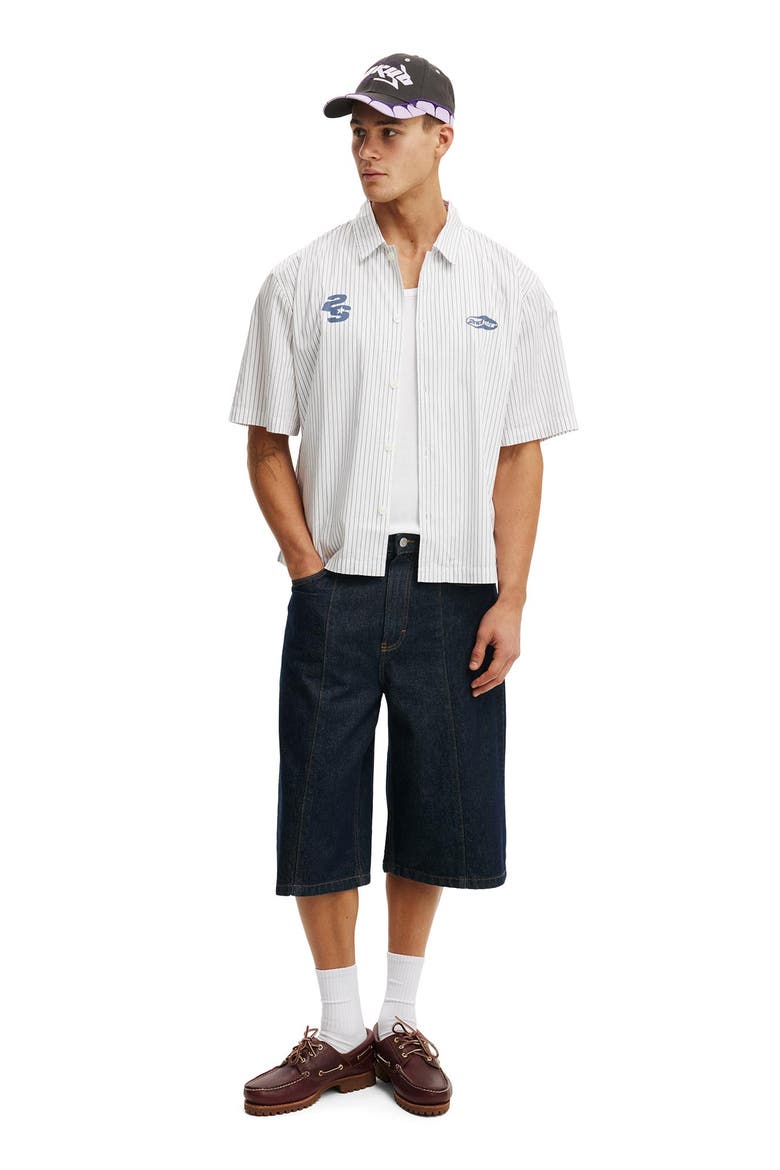 Men's Alex Short Sleeve Shirt, Alternate, color, 2Ndstar White Stripe Print