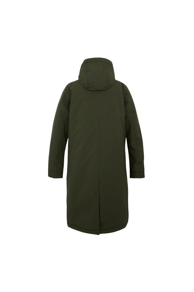 Yarli Longline Waterproof Jacket, Alternate, color, Dark Khaki and Black