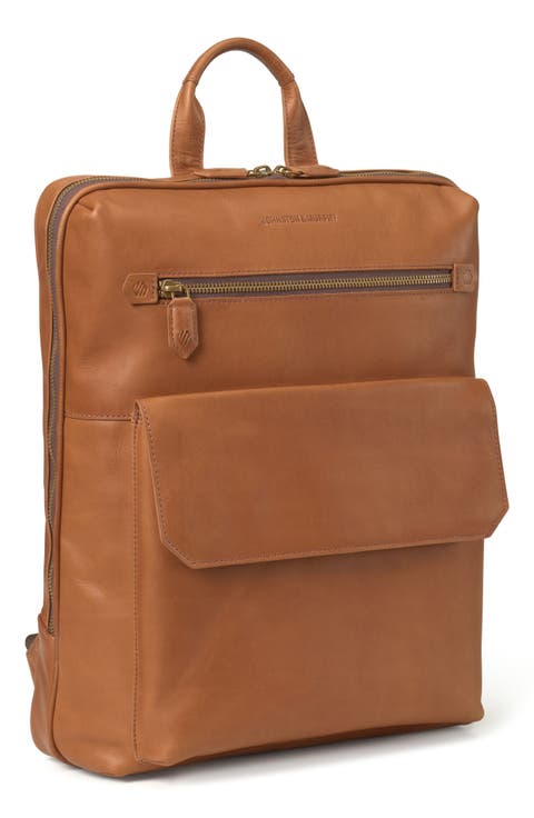 Rhodes Water Repellent Leather Commuter Backpack
