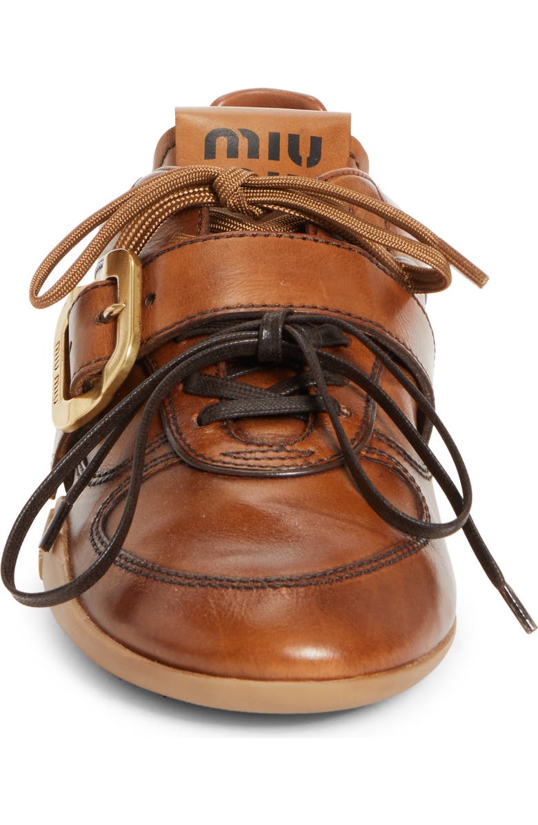 Miu Miu Gymnasium Sneaker, Alternate, color, Cognac