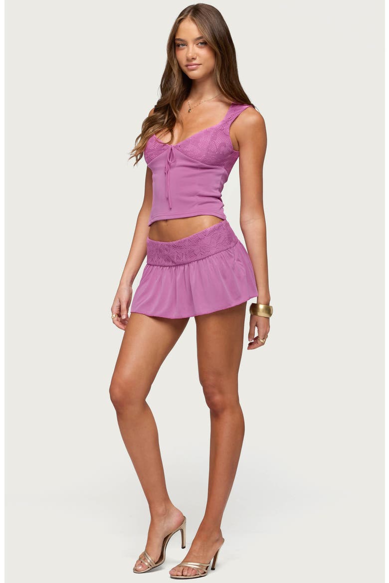Vessa Lace Crop Top, Alternate, color, PINK