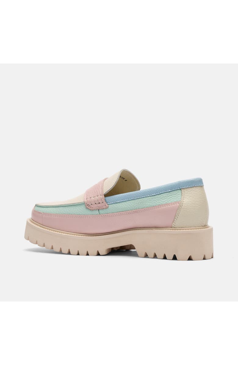 MARC NOLAN Ms. Adler Leather Lug Penny Loafers, Alternate, color, Pastel