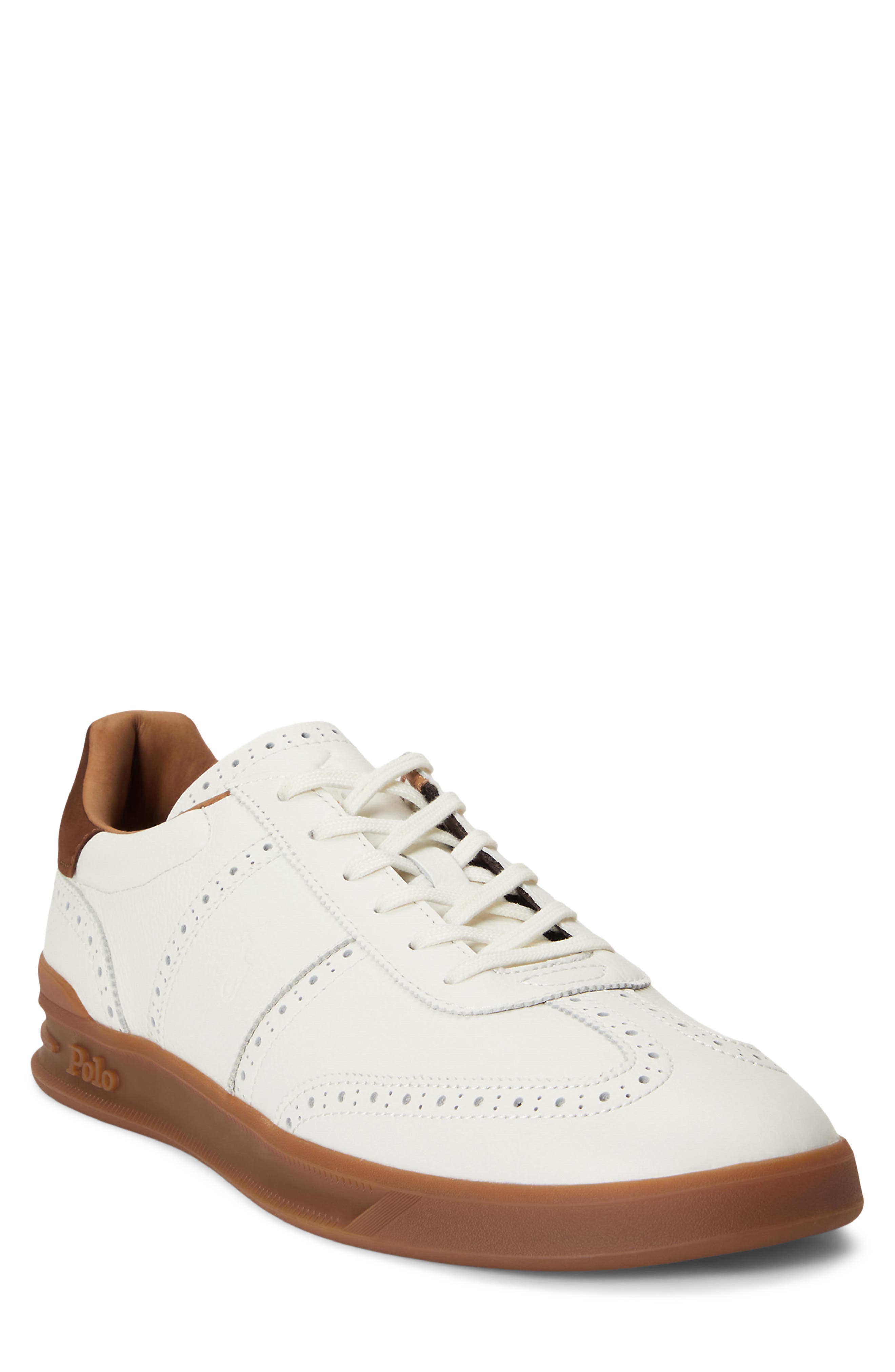 Perforated Low Top Sneaker, Main, color, DECKWASH WHITE