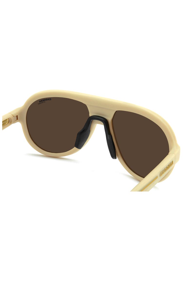 C Sport 57mm Shield Sunglasses, Alternate, color, MATTE BEIGE GOLD/ SILVER SP