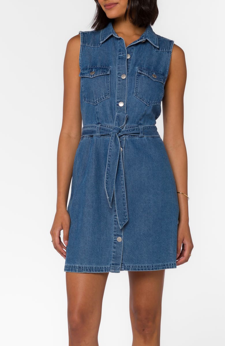 VELVET HEART Sleeveless Shirtdress, Alternate, color, Classic Indigo