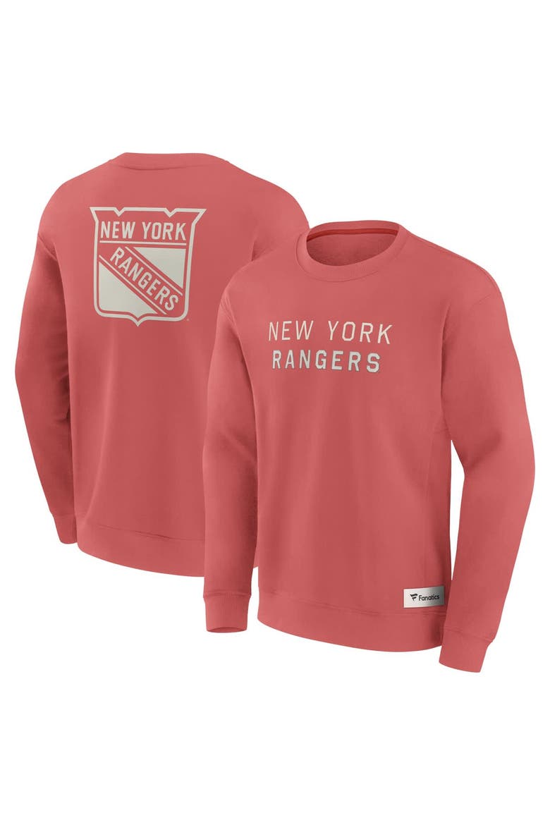 Men's Fanatics Red New York Rangers Elements Future Ground Lettering Pullover Sweatshirt, Alternate, color, Red